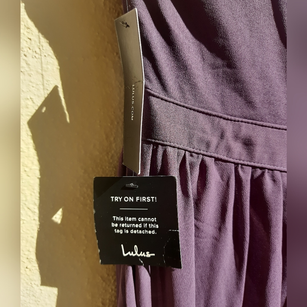 NWT Lulus - Women's Purple Maxi Dress - Large for tall growth - Picture 5 of 14